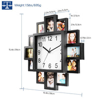 Photo Frame Clock with 12-Picture Display