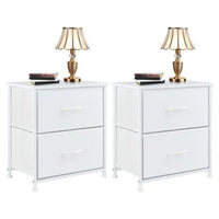 Set of 2 Fabric Drawer Cabinets
