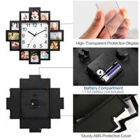 Photo Frame Clock with 12-Picture Display