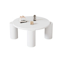 White Round Wooden Coffee Table