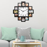 Photo Frame Clock with 12-Picture Display