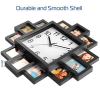 Photo Frame Clock with 12-Picture Display