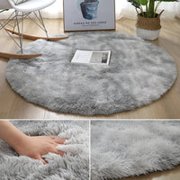 Super Soft Plush Round White Rug