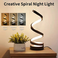 USB Spiral LED Night Light with 3 Colors