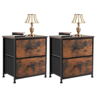 Set of 2 Fabric Drawer Cabinets